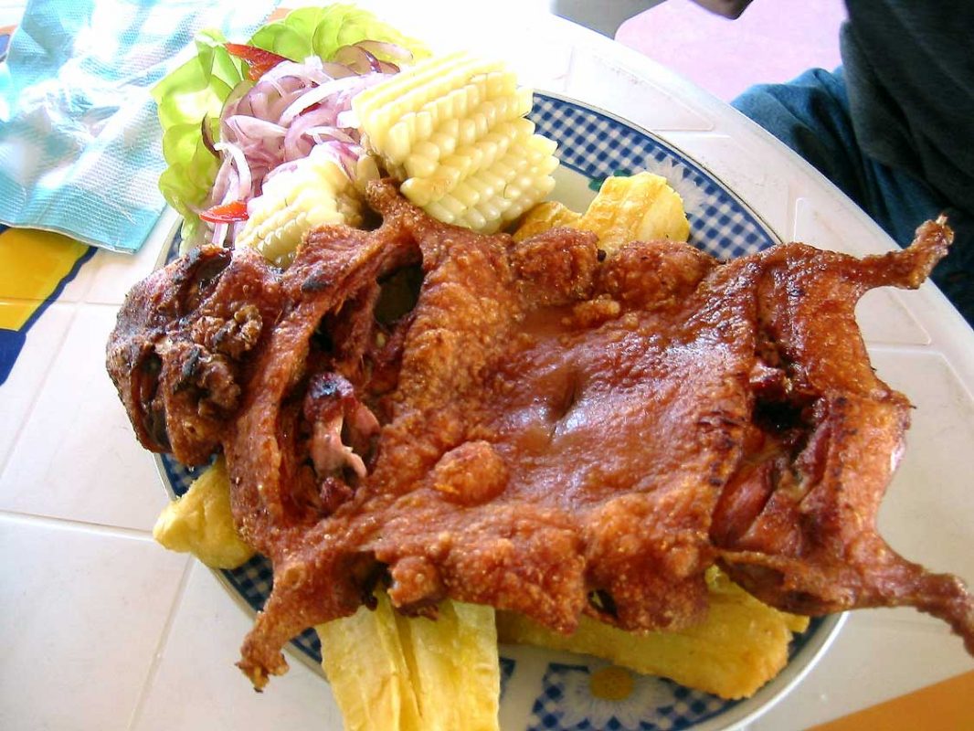 Peru food to eat Cuy guinea pig