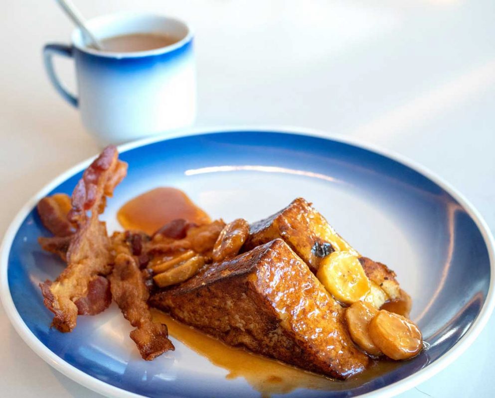 Banana bread french toast at Jines Restaurant