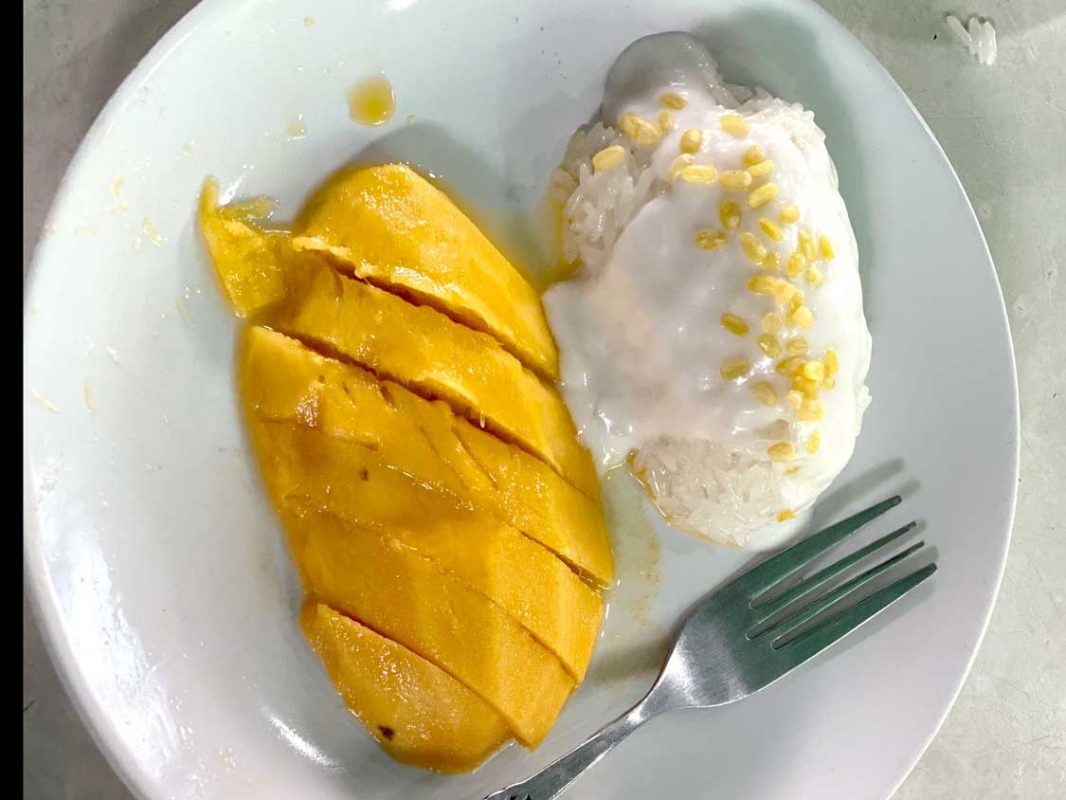 Sticky rice with Mango in Thailand Food